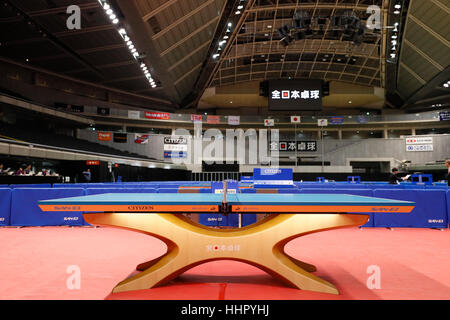 Tokyo, Giappone. Xix gen, 2017. Vista generale, visto in tutto il Giappone Campionati di Ping Pong in Tokyo, Giappone. Credito: Giovanni Osada AFLO/sport/Alamy Live News Foto Stock