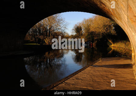 Wansford, UK. Xx gen, 2017. Tramonto sul fiume Nene in Wansford, Cambridgeshire. Credito: Jonathan Clarke/Alamy Live News Foto Stock