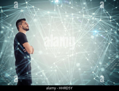 Sistema di interconnessione di rete Foto Stock