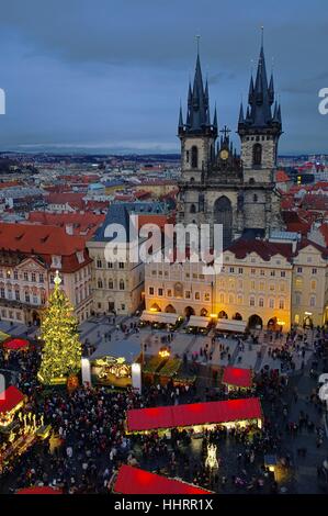 L'Europa, Praga Cechia, comunità, villaggio, città mercato, Natale, Foto Stock