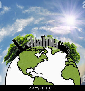 Blu, casa, costruendo, città, ambiente, ambiente, modello di progettazione, Foto Stock