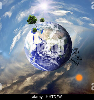 Blu, casa, costruendo, città, ambiente, ambiente, modello di progettazione, Foto Stock