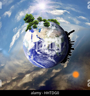 Blu, casa, costruendo, città, ambiente, ambiente, modello di progettazione, Foto Stock