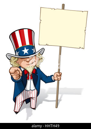 Stati Uniti d'America, America, Presidente, elezioni, cartoon, blu, ridere risate, ridere, Foto Stock