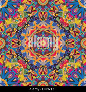 Senza cuciture ornamentali pattern. Ornamento floreale Illustrazione Vettoriale