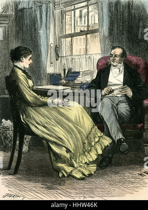 Tempi duri per questi tempi da Charles Dickens. La didascalia recita: 'Louisa miei cari, si sono oggetto di una proposta di matrimonio Foto Stock