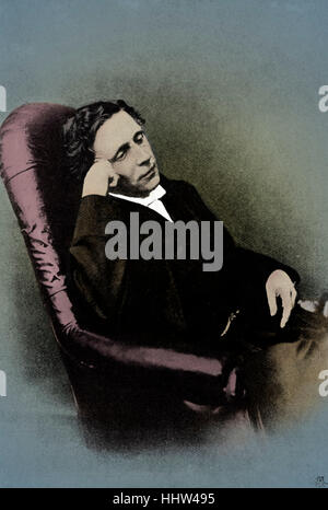 Lewis Carroll - ritratto. (Vero nome del Reverendo Charles Lutwidge Dodgson) Inglese autore: 27 gennaio 1832 - 14 gennaio 1898. Foto Stock