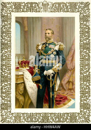 Futuro George V, re d'Inghilterra, come il Principe di Galles nel 1902. (1865 - 1936, coronata 1911). Foto Stock