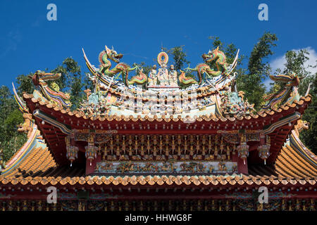 Taiwan, Sole Luna lago, Longfeng tempio Foto Stock