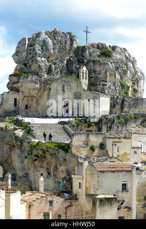 Santa Maria dell'Idris, centro storico, case, Sassi di Matera, Basilicata, Italia Foto Stock