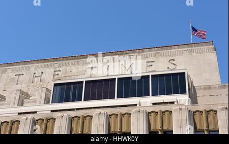 Los Angeles Times building, Downtown Los Angeles, California, Stati Uniti d'America Foto Stock