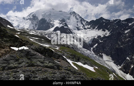 Panorama: Impressionen: Mont Blanc-Massiv, Chamonix Frankreich. Foto Stock