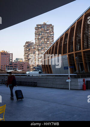 Riqualificazione di Porta Garibaldi Area in Milano. Foto Stock