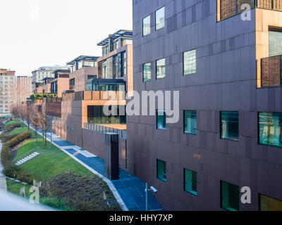 Nuova e moderna architettura. Riqualificazione di Porta Garibaldi Area in Milano. Foto Stock