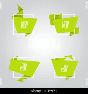 Geometrica astratta origami discorso bolla. Illustrazione Vettoriale. Illustrazione Vettoriale