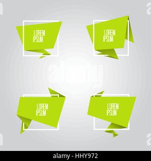 Geometrica astratta origami discorso bolla. Illustrazione Vettoriale. Illustrazione Vettoriale