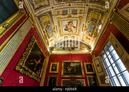 Firenze, Italia, 28 ottobre 2015 : gli interni e i dettagli architettonici di palazzo Pitti, ottobre 28, 2015 a Firenze, Italia Foto Stock