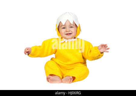 Shell, baby, carnevale, costume, uovo di pollo, sfondo, sfondo, sorpreso, Foto Stock