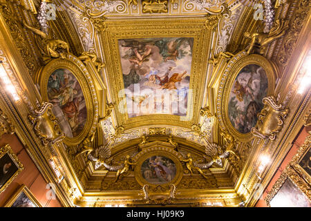 Firenze, Italia, 28 ottobre 2015 : gli interni e i dettagli architettonici di palazzo Pitti, ottobre 28, 2015 a Firenze, Italia Foto Stock