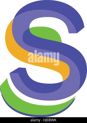 Il design icona per lettera S. Eps 8 supportato. Illustrazione Vettoriale