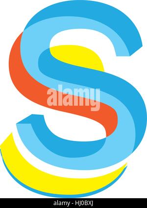 Il design icona per lettera S. Eps 8 supportato. Illustrazione Vettoriale