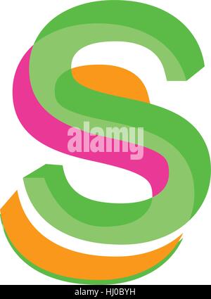 Il design icona per lettera S. Eps 8 supportato. Illustrazione Vettoriale