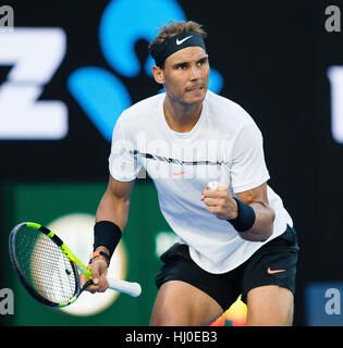 Melbourne, Australia. Xxi gen, 2017. Rafael Nadal di Spagna al 2017 Open di Australia a Melbourne Park a Melbourne, Austr Credito: Frank Molter/Alamy Live News Foto Stock