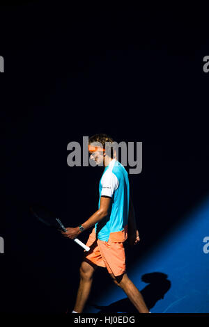 Melbourne, Australia. Xxi gen, 2017. Alexander Zverev della Germania al 2017 Open di Australia a Melbourne Park a Melbourne, Credito: Frank Molter/Alamy Live News Foto Stock