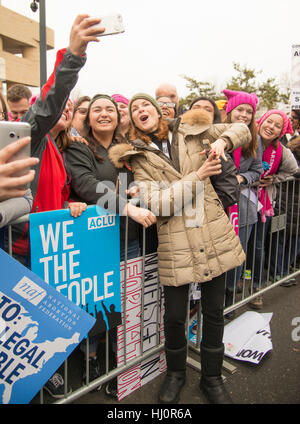 Washington, DC, 21 gennaio: attrice Marcia Cross partecipa alle donne di marzo su Washington in Washington, DC il 21 gennaio 20017. Credito: Patsy Lynch/MediaPunch Foto Stock
