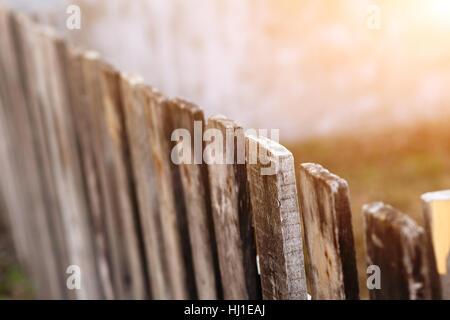 Vecchia recinzione di legno Foto Stock