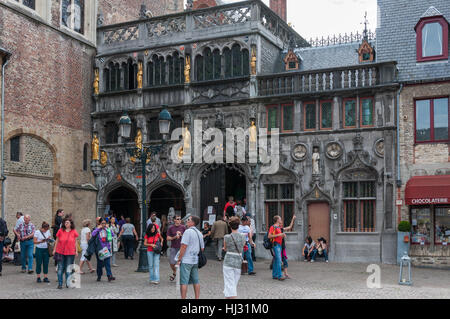 Heilig-Bloedbasiliek o Basilica del Sangue Sacro, Bruges, Belgio Foto Stock