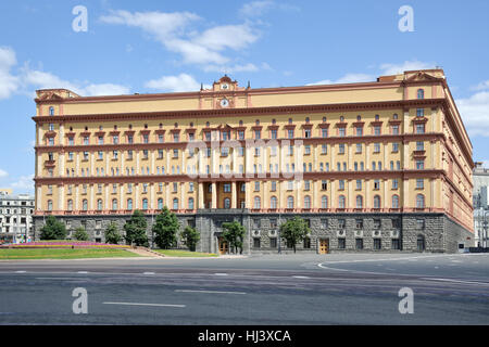 Edificio Lybyanka - ex quartier generale del KGB. Edifici di Mosca, Russia. Foto Stock