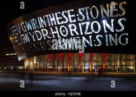 Wales Millennium Centre, la Baia di Cardiff Wales, Regno Unito Foto Stock