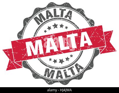 Malta round della guarnizione a nastro Illustrazione Vettoriale