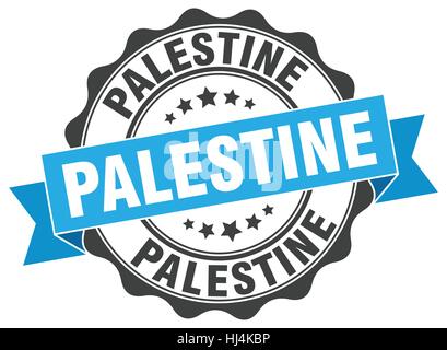 Palestina intorno la guarnizione a nastro Illustrazione Vettoriale