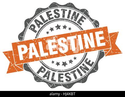 Palestina intorno la guarnizione a nastro Illustrazione Vettoriale