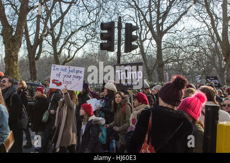 Donne marzo Londra Gennaio 2017 Foto Stock