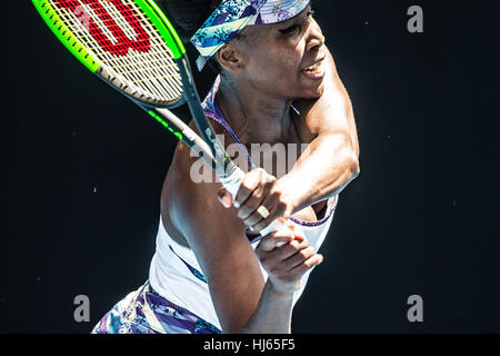 Melbourne, Australia. 26 Gennaio 2017: Venus Williams degli Stati Uniti all'2017 Open di Australia a Melbourne Park a Melbourne, Australia. (Foto di Frank Molter) Credito: Frank Molter/Alamy Live News Foto Stock