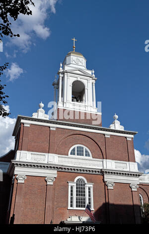 La guglia di Santo Stefano chiesa cattolica di Boston, Massachusetts, Stati Uniti. Foto Stock