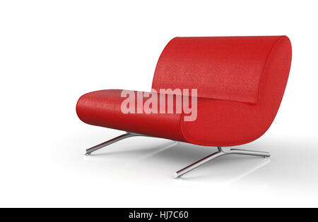 Design ergonomico poltrona rosso Foto Stock