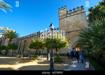 Alcazar de los Reyes Cristianos (Re Cristiani Alcazar) a Cordoba (Andalusia, Spagna, Europa) Foto Stock