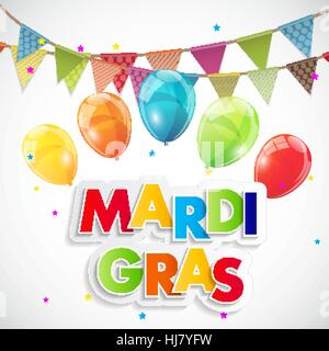 Mardi Gras Party Poster vacanze sfondo. Illustrazione Vettoriale Illustrazione Vettoriale