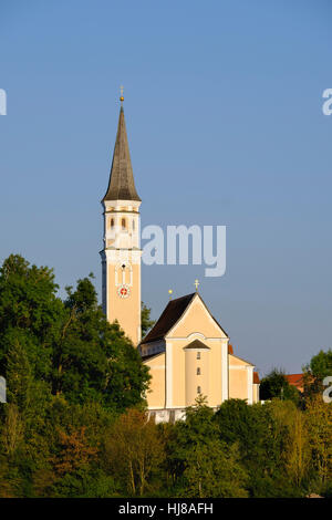 Chiesa parrocchiale di San Benedetto, Odelzhausen, Alta Baviera, Baviera, Germania Foto Stock