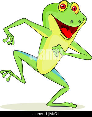 Animale, anfibi, piccolo, minuscolo, poco, breve, divertente, cartoon, dancing, danza, Foto Stock