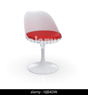 Sedia futuristica - bianco rosso Foto Stock