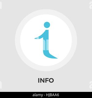 Icona informazioni sul vettore. Icona piatta isolata su uno sfondo bianco. Modificabile file EPS. Illustrazione Vettoriale. Illustrazione Vettoriale