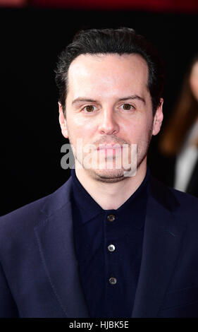 Andrew Scott arrivando al Regno Unito di Gala per lo screening di negazione presso il cantiere di prosciutto Hotel Londra. Foto Stock