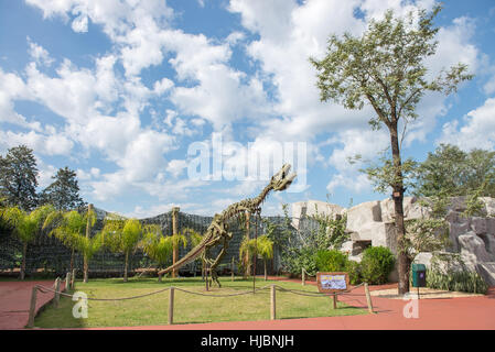 Foz do Iguazu, Brasile - 10 luglio 2016: Tyrannosaurus Rex a dinosauri Parco Valle in Foz do Iguacu in Brasile Foto Stock