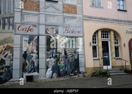 Ristorante Zum Schad, Halle/Saale, Sassonia-Anhalt, Germania, Europa Foto Stock