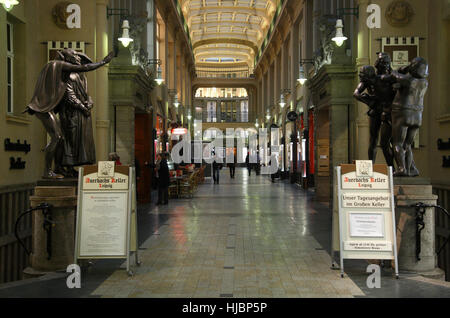 Shopping Mall Mädlerpassage, Lipsia, Sassonia, Germania, Europa Foto Stock